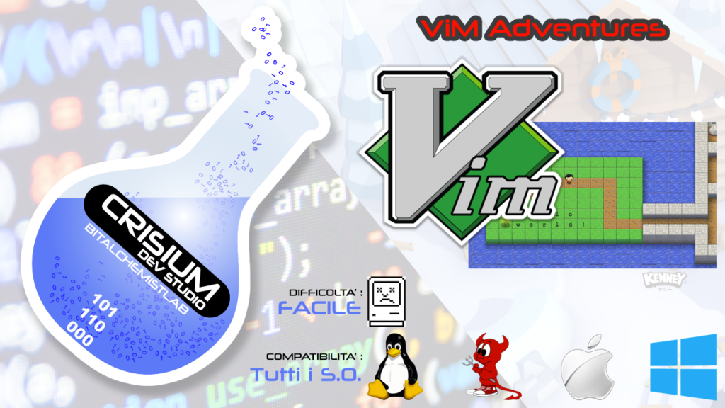 Guida all'editor di testo ViM per programmatori con il gioco Vim Adventures